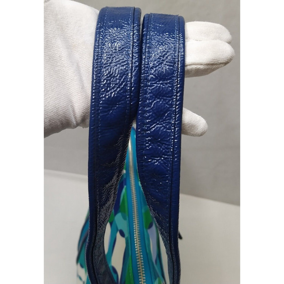 Coach Poppy Multicolor Canvas Leather Trim Zipper Pocket Tote Shoulder Bag - Picture 16 of 16